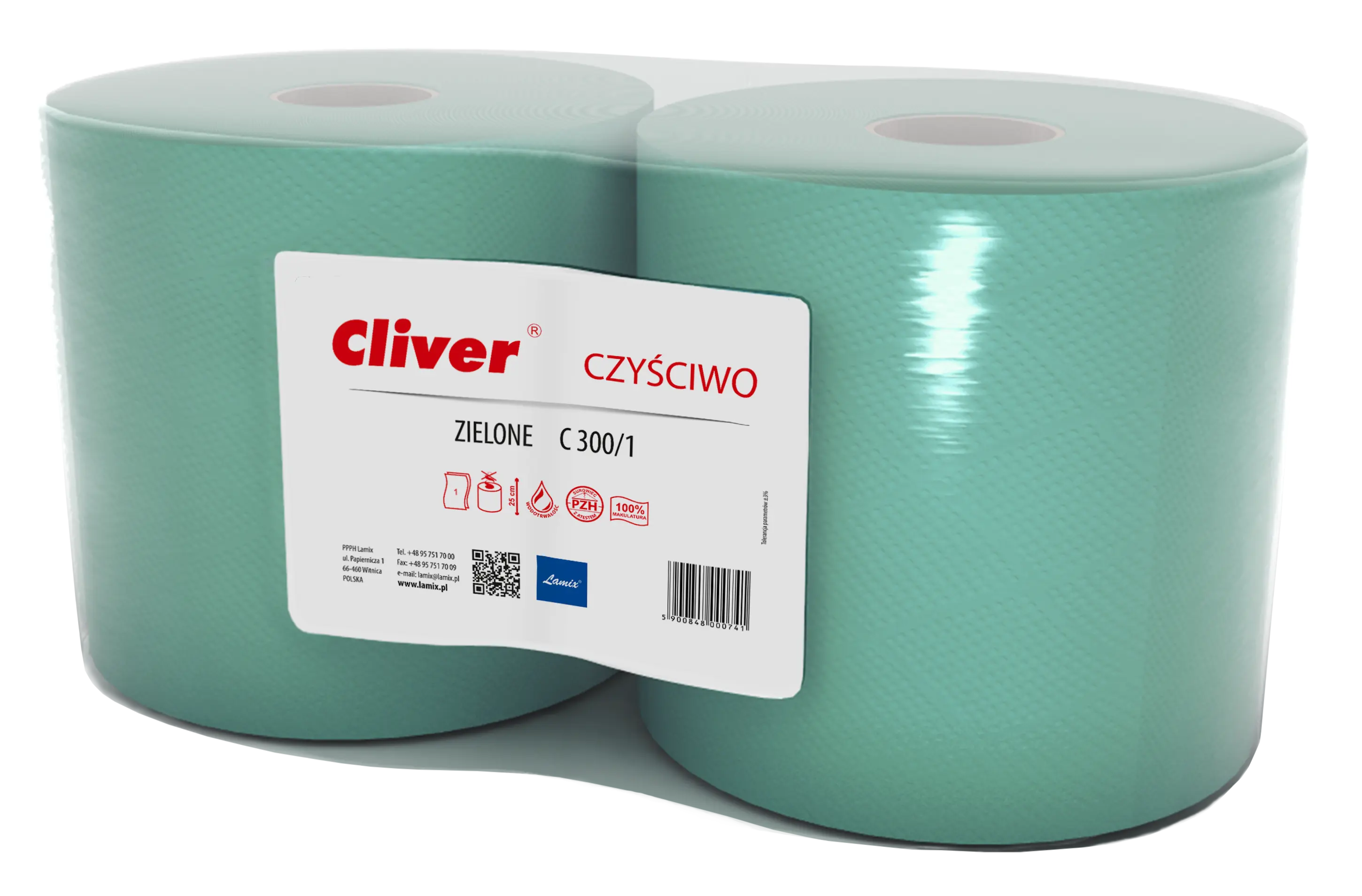 0741 LAMIX cliver czyściwo 1w zielone 300mb / 2 sztuki