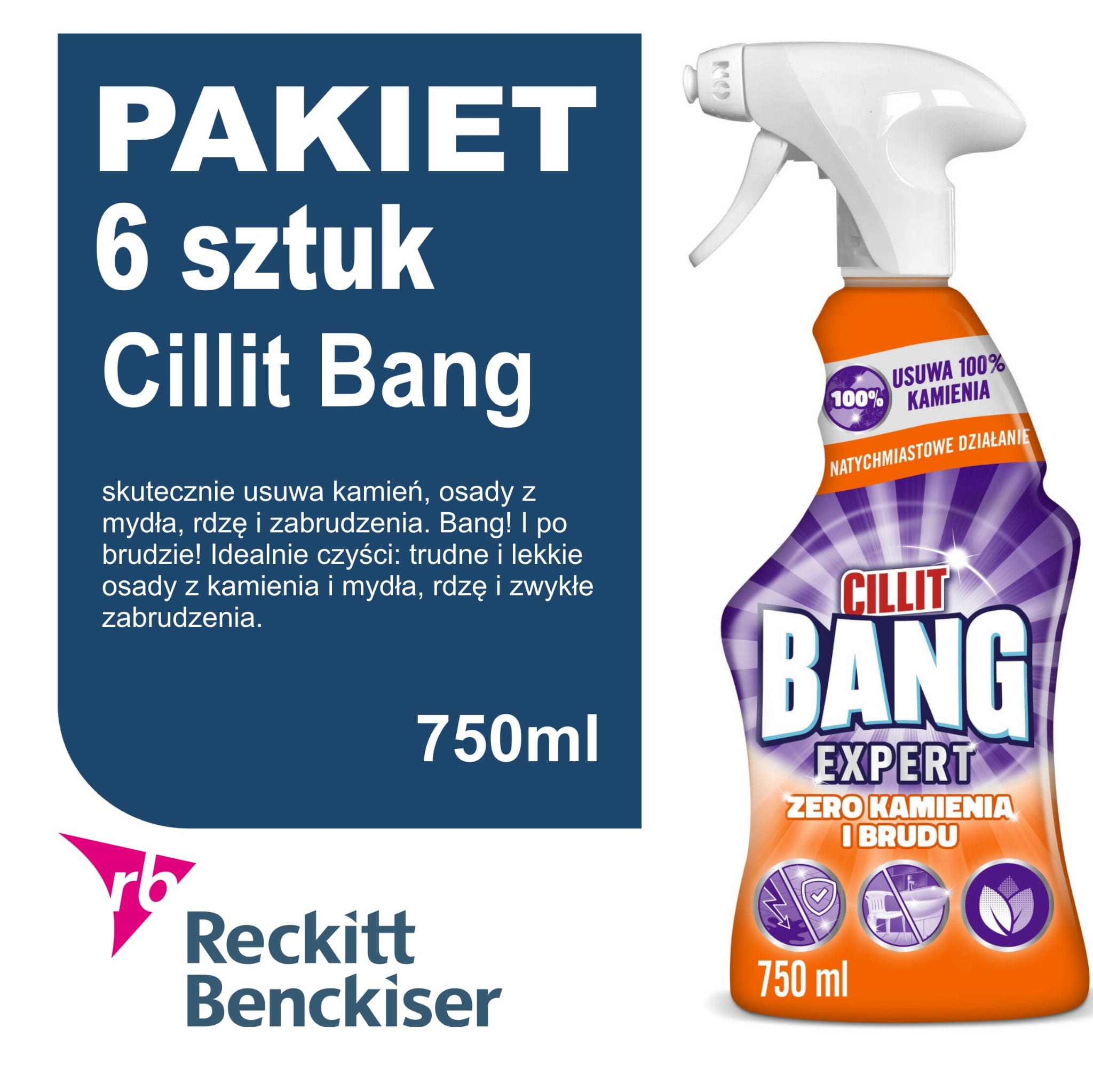 CILLIT BANG Zero Kamienia 750ml x 6sztuk