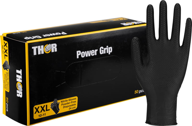 THOR POWER Grip rękawice warsztatowe, techniczne 50sztuk rozm. S-XXL