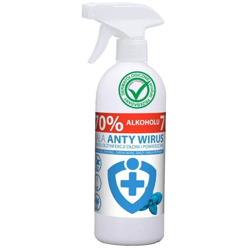KALA ANTY WIRUS Peppermint płyn do dezynfekcji rąk 500ml