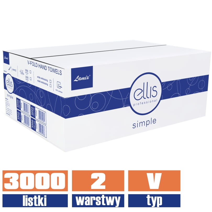 2837 LAMIX simple ręcznik zz 100% celuloza 3000 listków