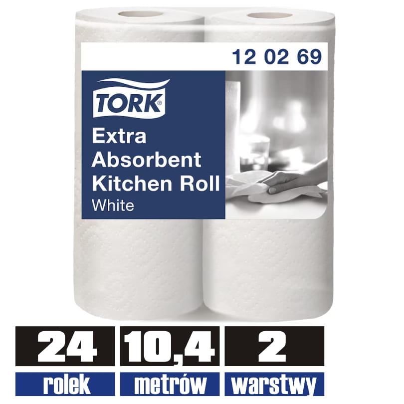 120269 TORK ręcznik papierowy kuchenny 2 warstwy celuloza / 24 sztuki