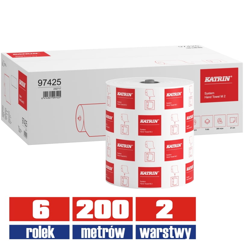 97425 KATRIN Plus AUTOCUT ręcznik 2warstwowy celuloza 200mb / 6 sztuk