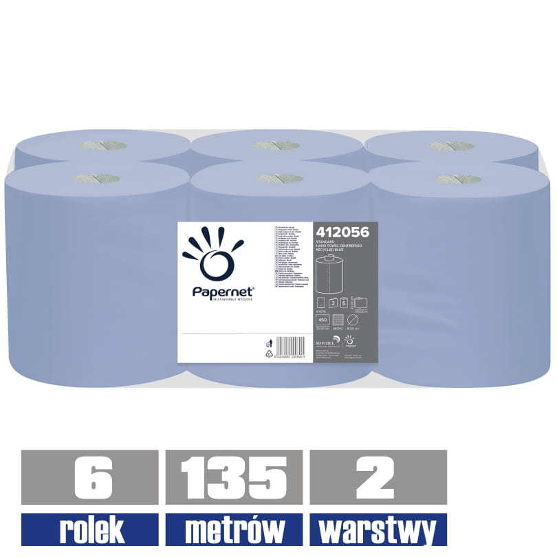 412056 PAPERNET ręczniki w roli MAXI 2-warstwy 135mb / 6 sztuk