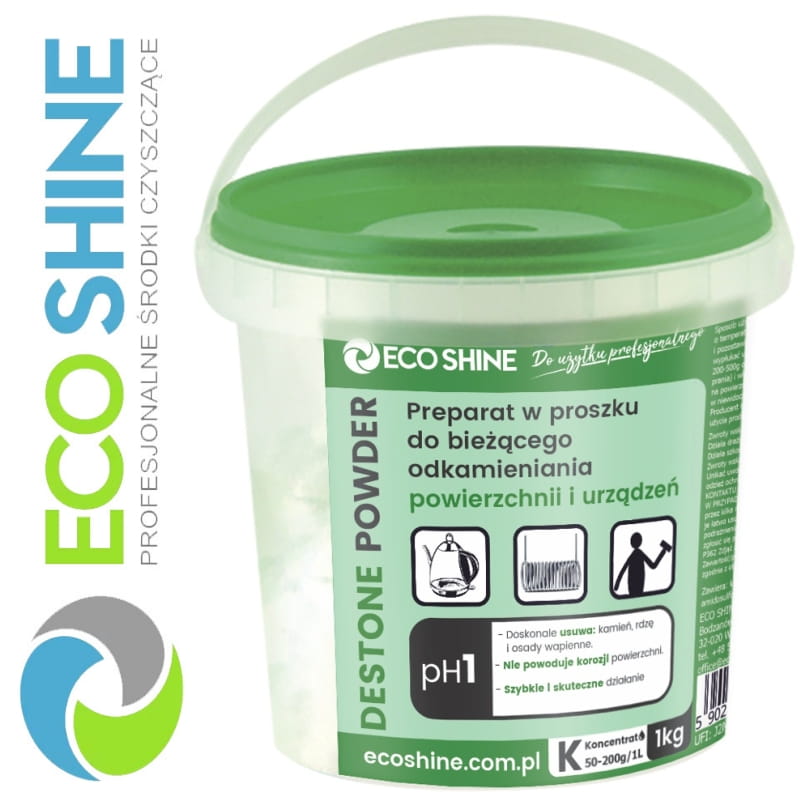 ECOSHINE DESTONE POWDER 1kg proszek do odkamieniania urządzeń