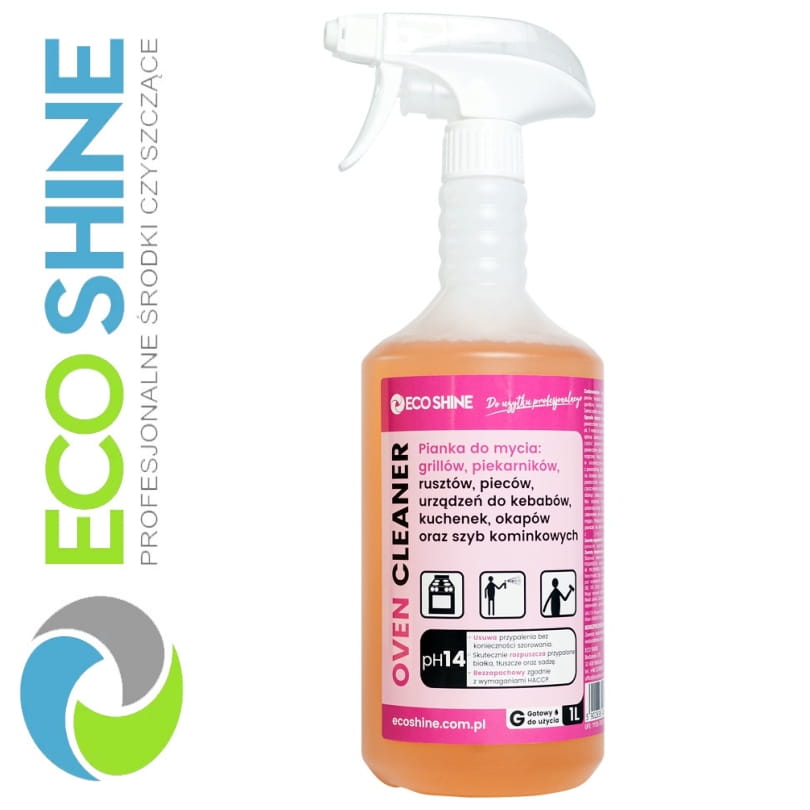 ECOSHINE OVEN CLEANER spray 1L pianka do mycia grillów, piekarników, pieców konwekcyjnych, kuchenek