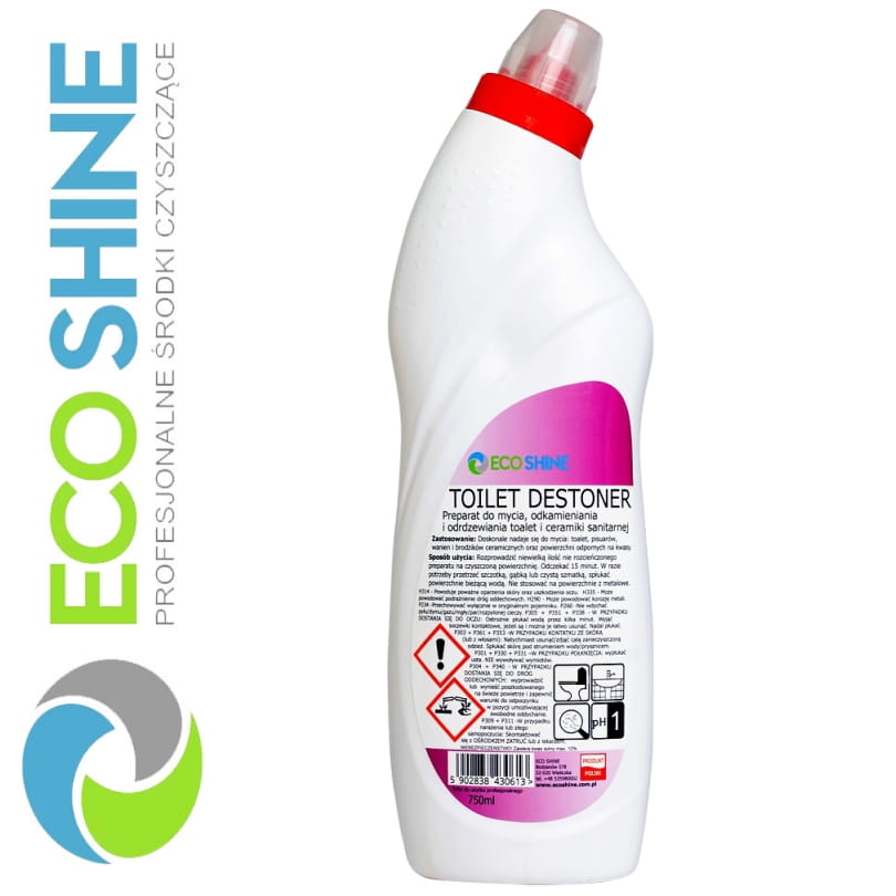 ECOSHINE TOILET DESTONER 750ml silny żel usuwa kamień i rdzę