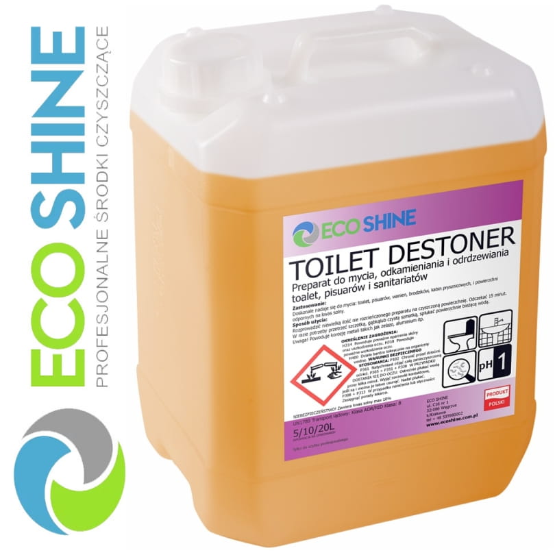 ECOSHINE TOILET DESTONER 5L silny żel usuwa kamień i rdzę