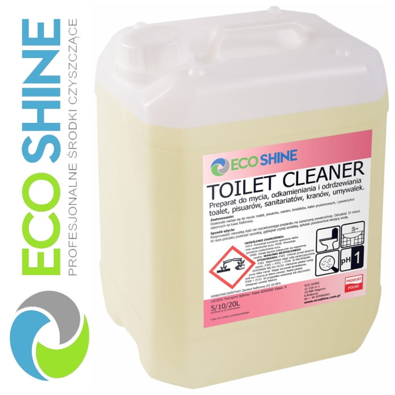 ECOSHINE TOILET CLEANER 5L preparat do odkamieniania i odrdzewiania toalet, pisuarów, sanitariatów, kranów, umywalek