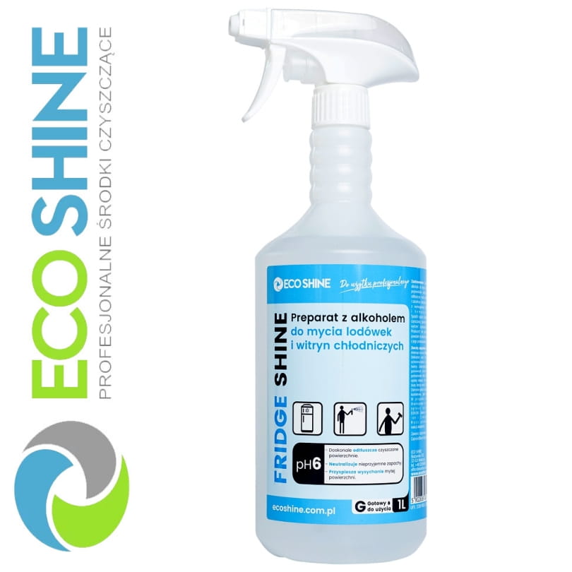ECOSHINE FRIDGE SHINE spray 1L preparat z alkoholem do mycia lodówek i witryn chłodniczych