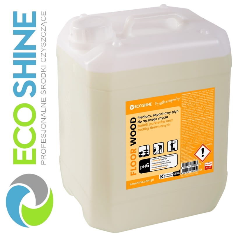 ECOSHINE FLOOR WOOD 5L zapachowy, płyn do mycia paneli, parkietu, podłóg drewnianych