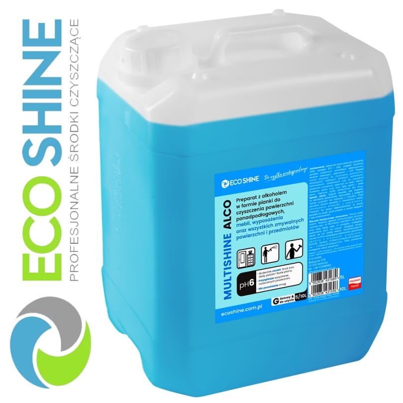 ECOSHINE MULTISHINE ALCO 5L uniwersalny preparat do czyszczenia wszystkich powierzchni odpornych na działanie alkoholu