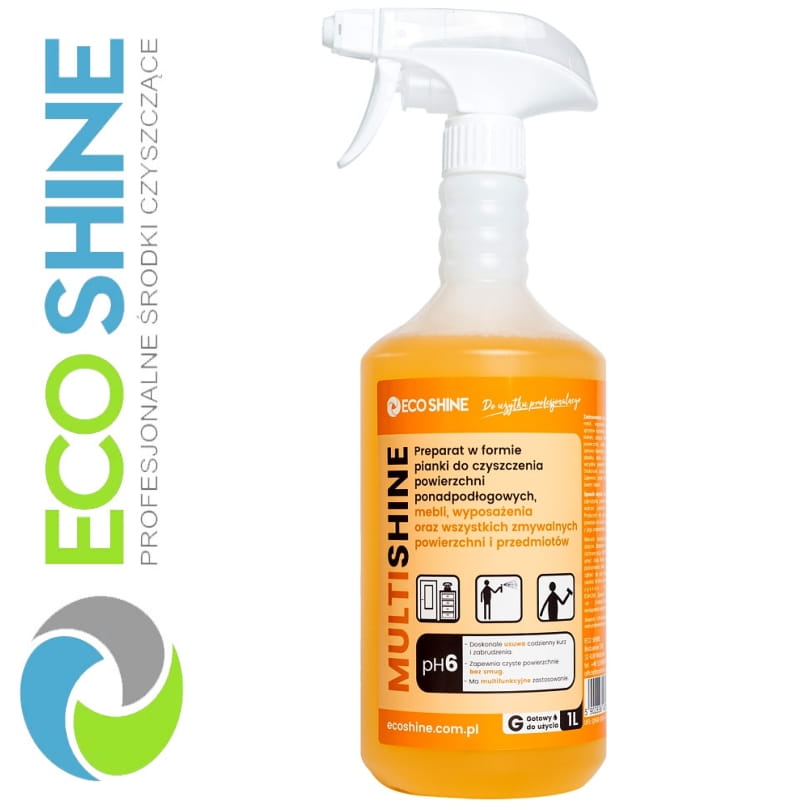 ECOSHINE MULTISHINE spray 1L uniwersalny płyn do czyszczenia wszystkich powierzchni