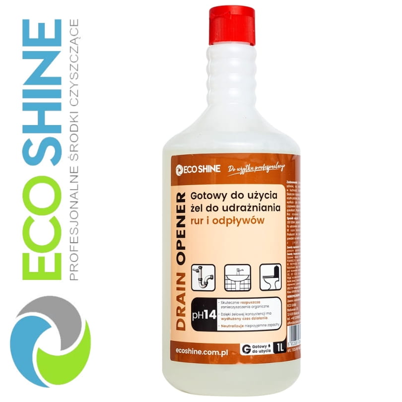 ECOSHINE DRAIN OPENER 1L żel do udrażniania do rur, syfonów, odpływów