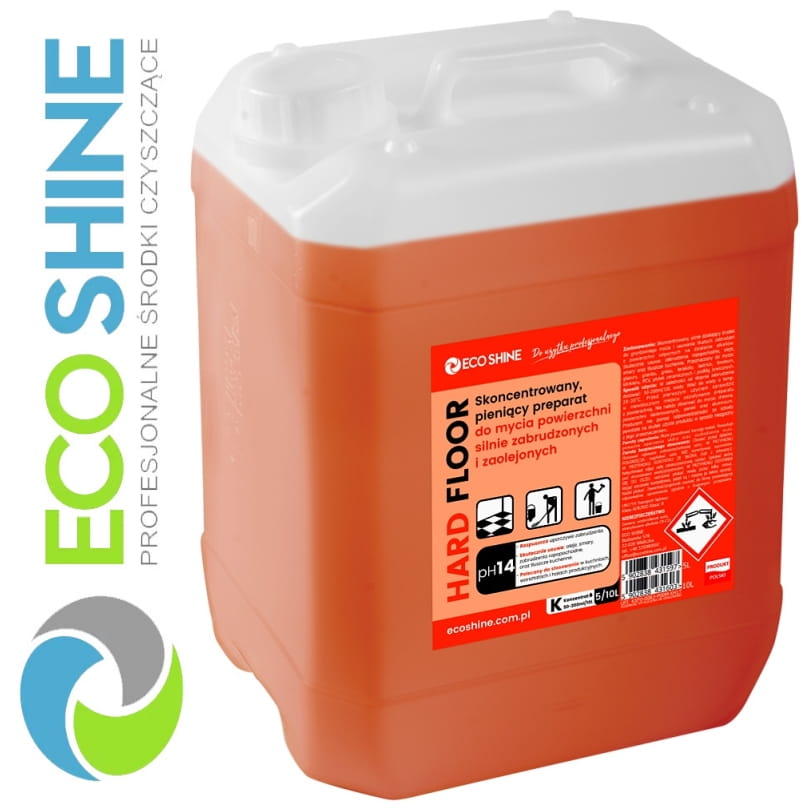 ECOSHINE HARD FLOOR 5L skoncentrowany płyn do mycia silnie zabrudzonych, zatłuszczonych i zaolejonych powierzchni