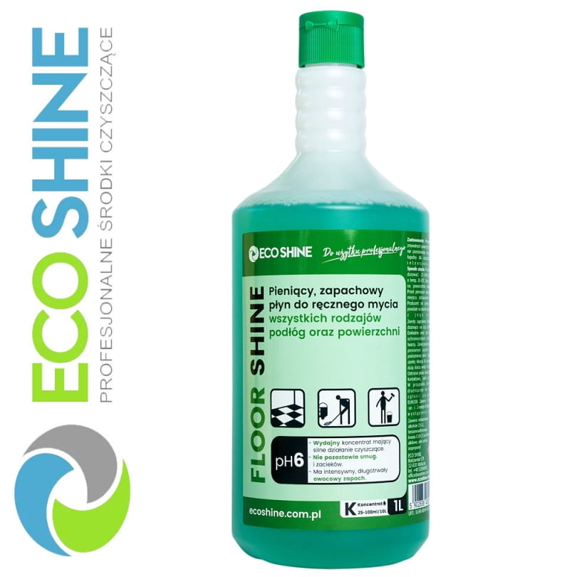 ECOSHINE FLOOR SHINE 1L skoncentrowany, zapachowy płyn do ręcznego mycia podłóg