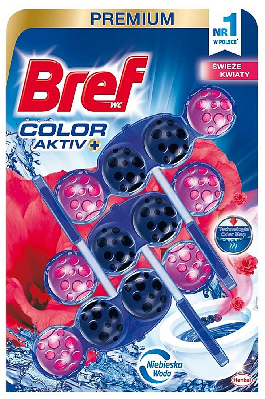 BREF Color Activ Świeże Kwiaty zawieszka do muszli 3x50g
