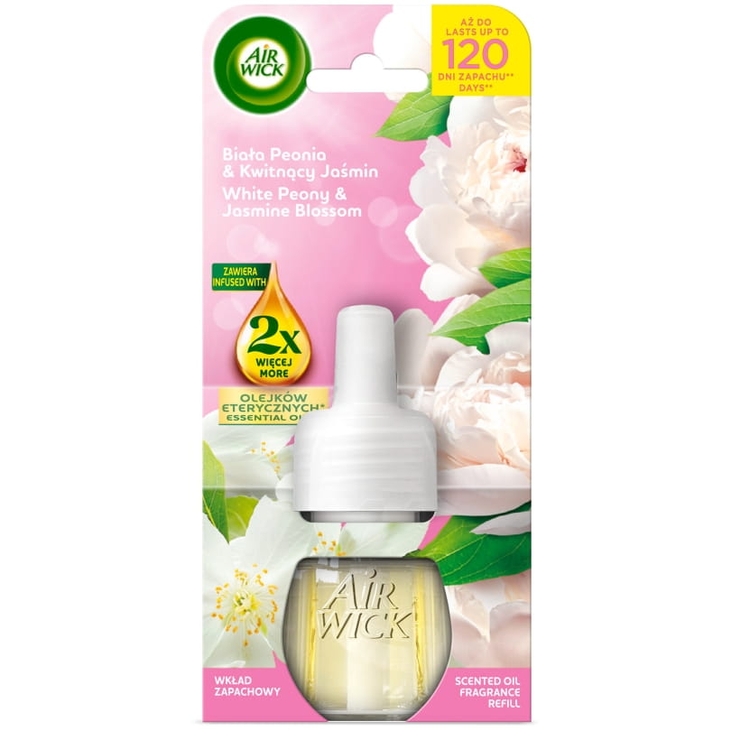 AIR WICK Elektryczny Wkład 19ml - Biała Peonia & Kwitnący Jaśmin