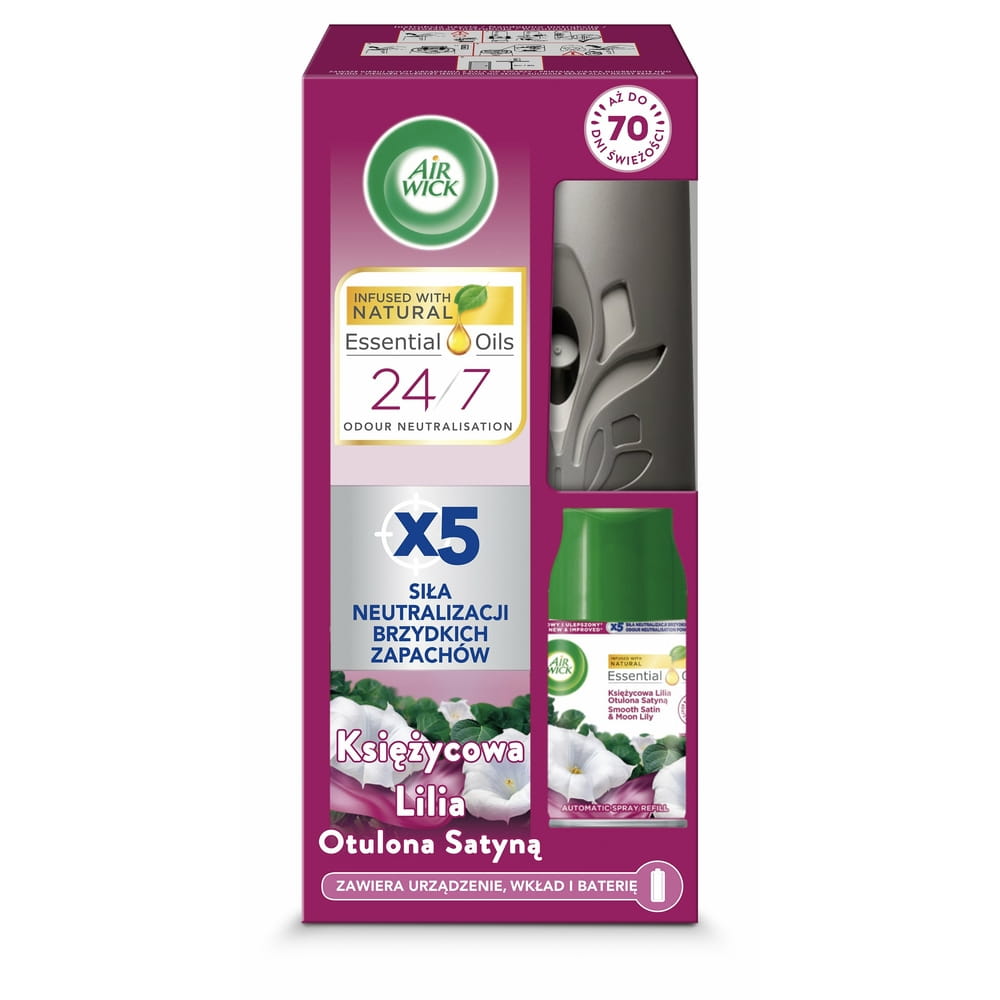 AIR WICK FRESHMATIC urządzenie + wkład Księżycowa Lilia 250ml