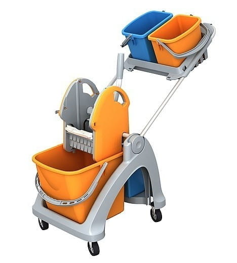 SPLAST wózek wiadro 25L + 3x wiaderko 6l