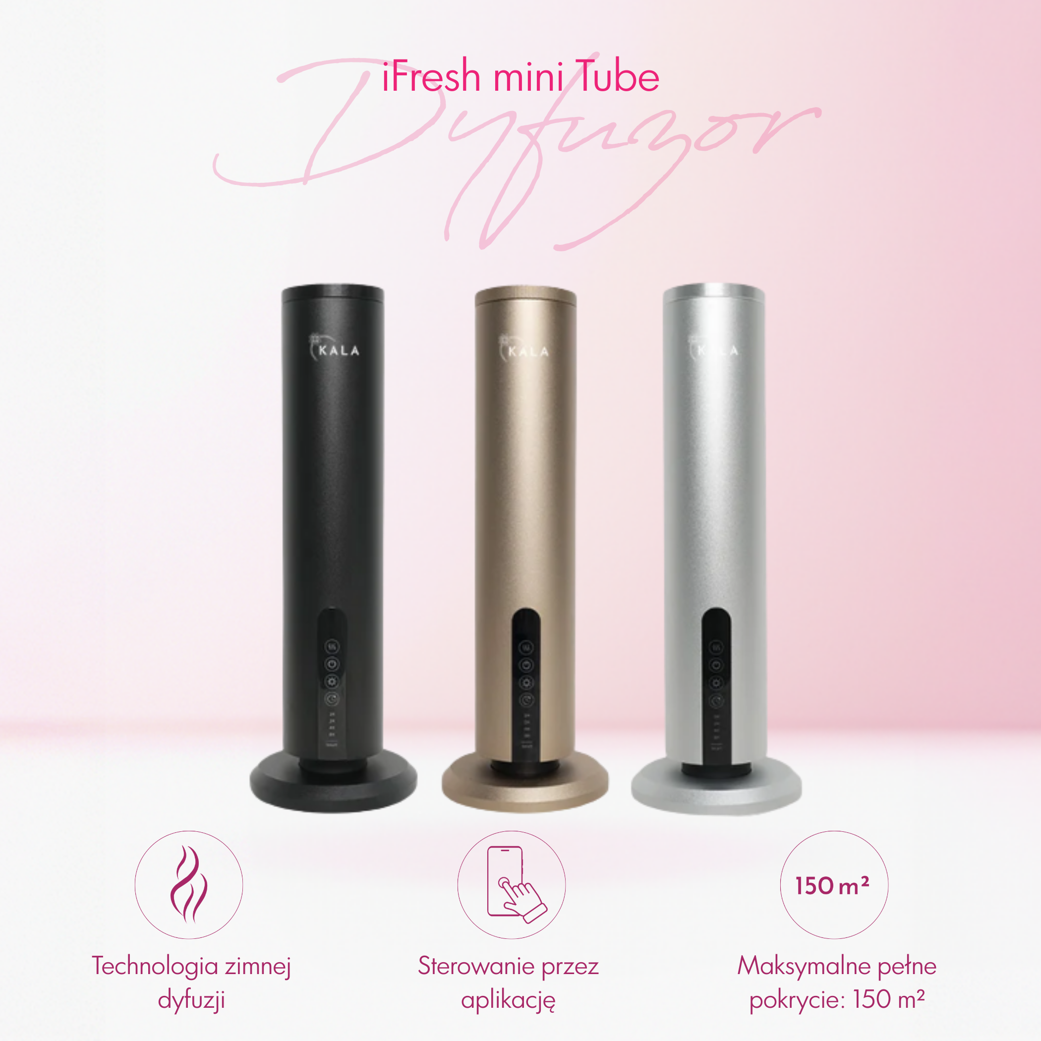 Dyfuzor zapachów iFresh Mini Tube 2.0 - złoty